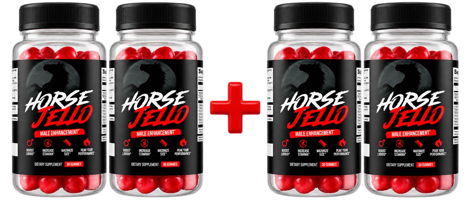HorseJello four gummy bottles