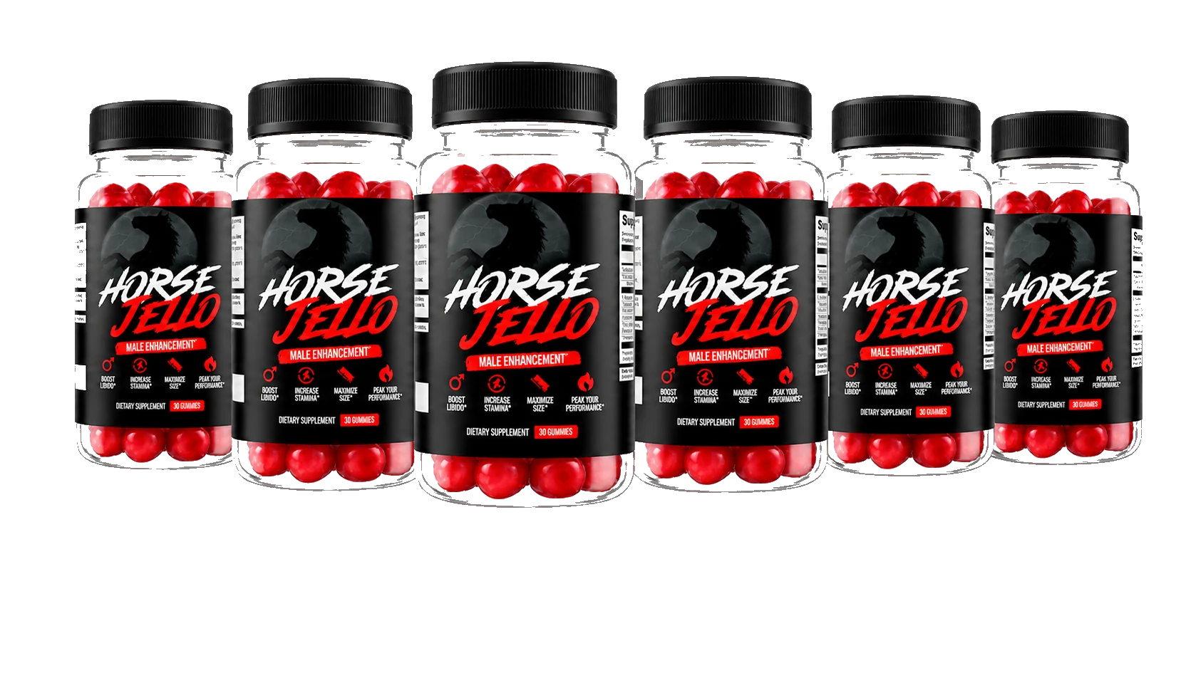 HorseJello six gummy bottles